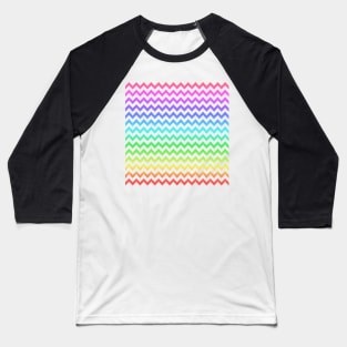 Rainbow Chevron pattern Baseball T-Shirt